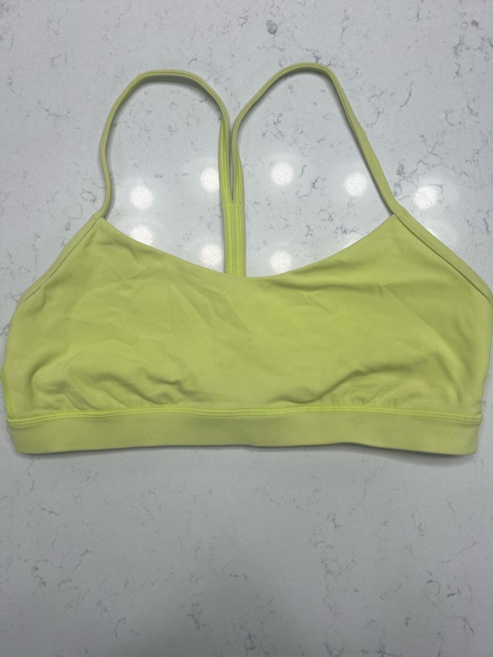 lululemon athletica Light Yellow Strappy Sports Bra Size 12